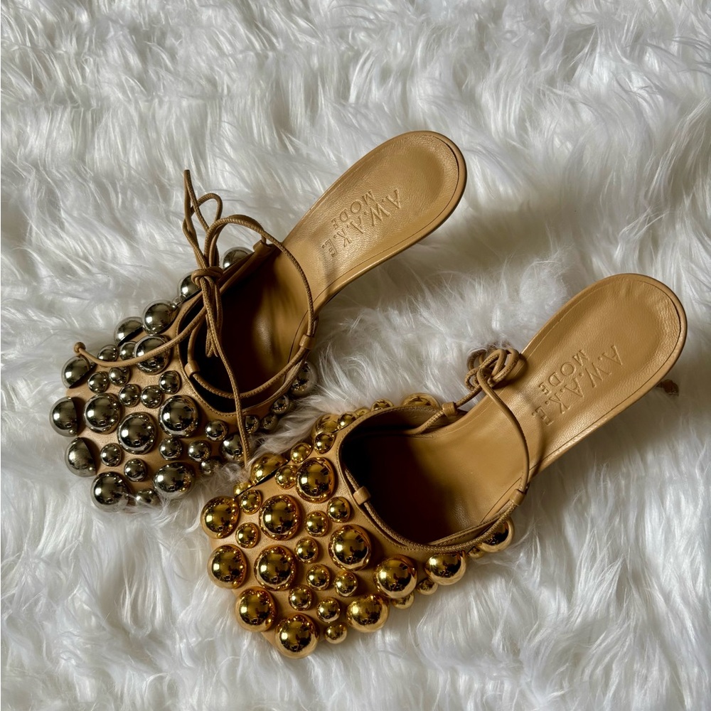Stylish Gold and Silver Mules